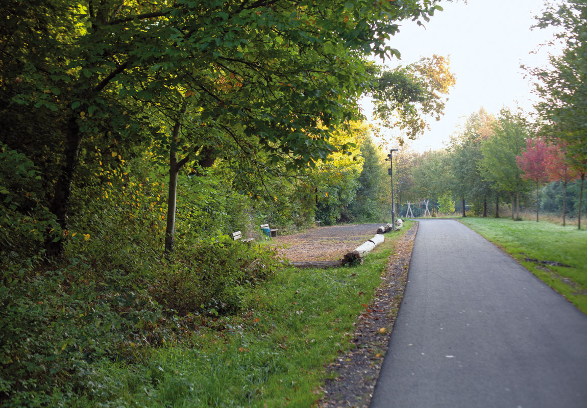 Ehemaliger Standort der Lohmühle am Weg zum Freizeitzentrum
