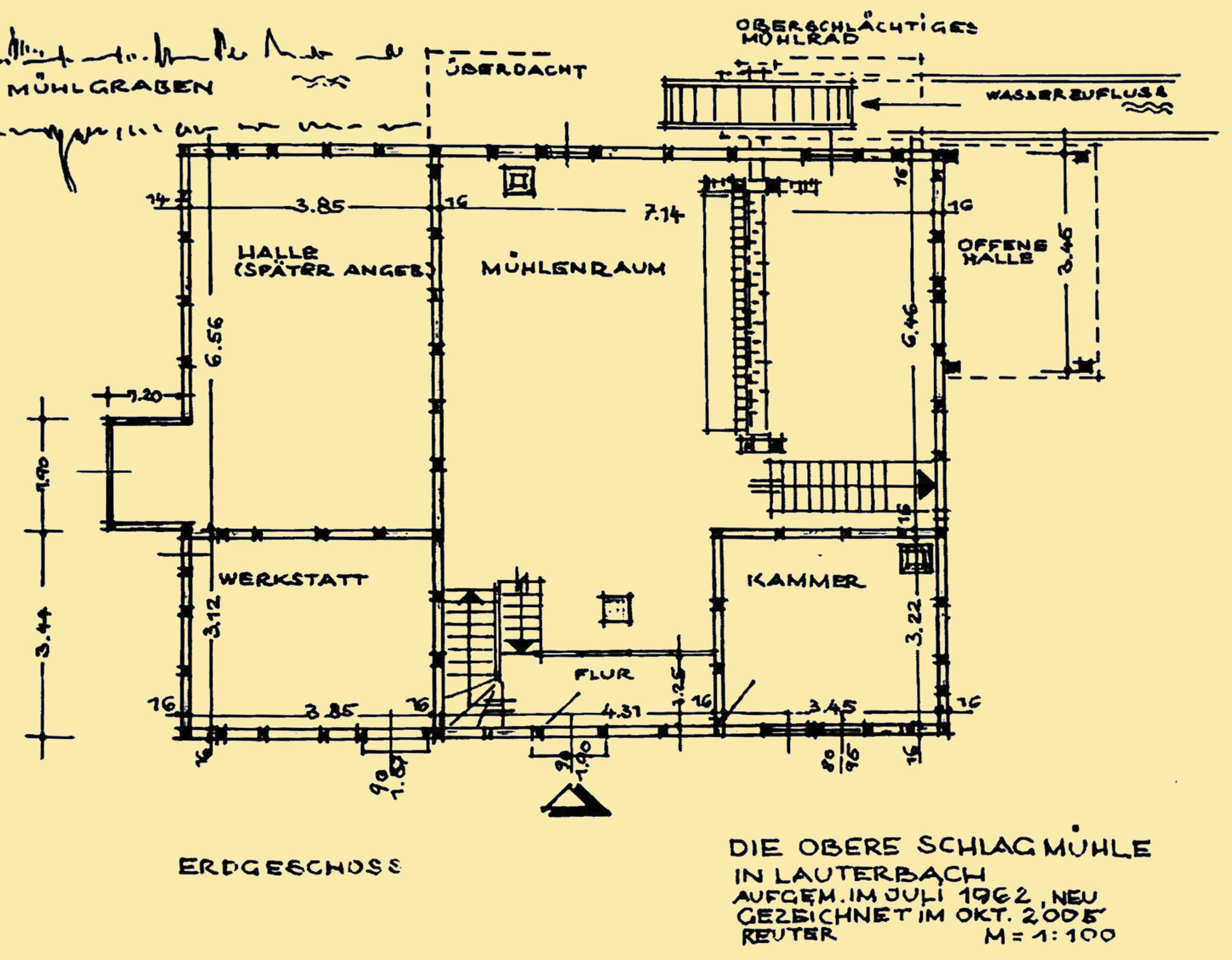 Bild Grundriß der Oberen Schlagmuehle, Reuter