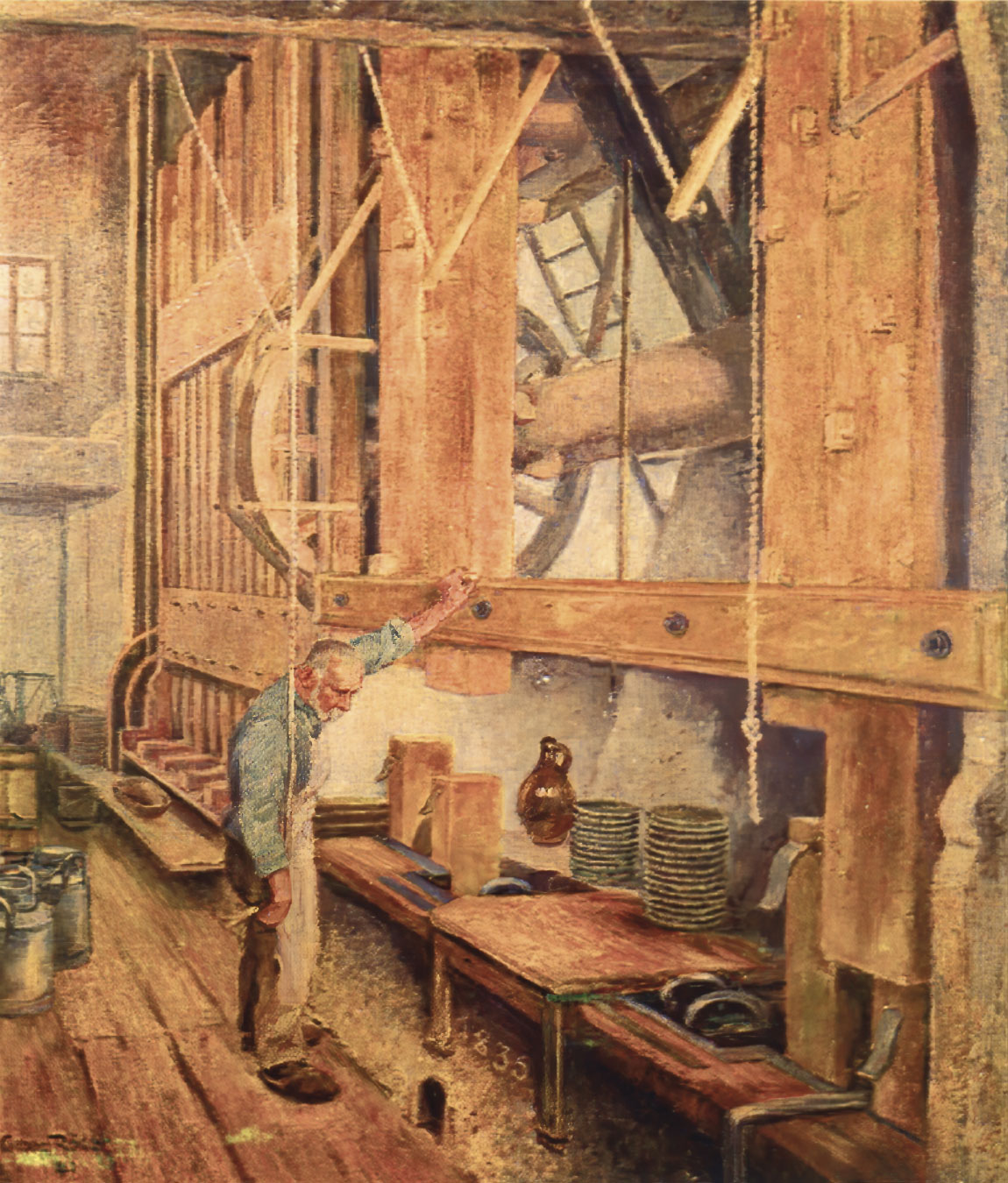 Der Schlagfried bei der Arbeit