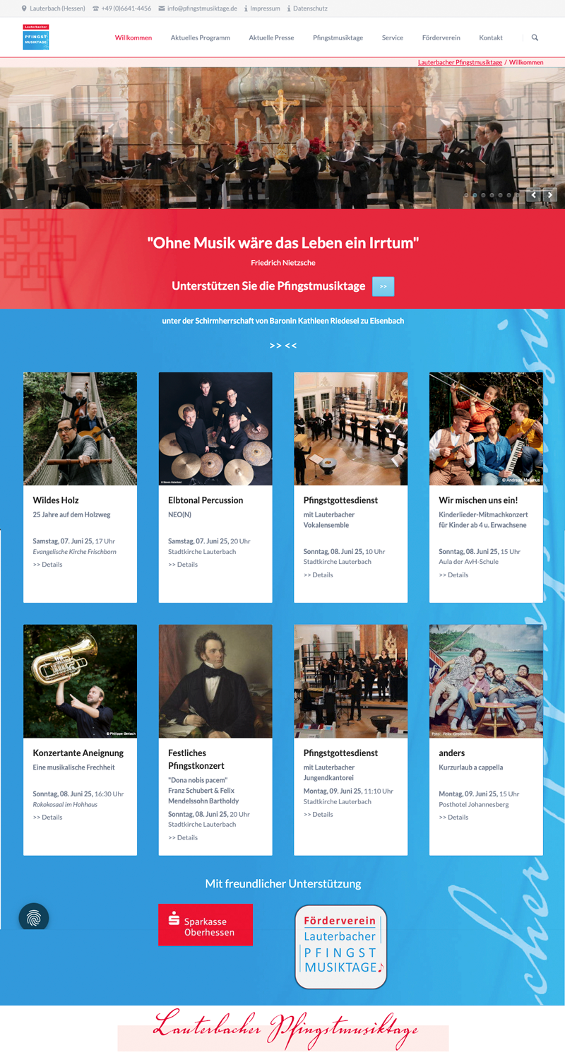 Website Lauterbacher Pfingstmusiktage